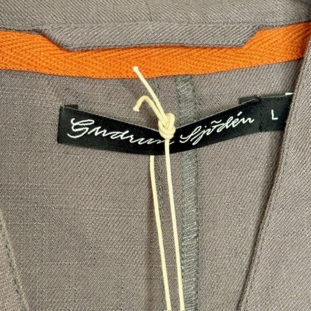 Gudrun Sjoden V-Neck Organic Cotton Blazer NEW - Taupe/Orange - L - Picture 5 of 10